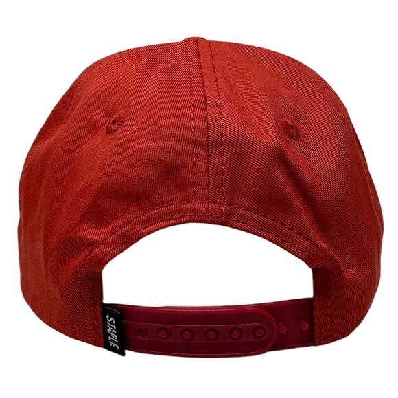 Staple Pigeon Men's Logo Embroidered Unstructured Snapback Hat Cap in Off Red - Picture 3 of 5